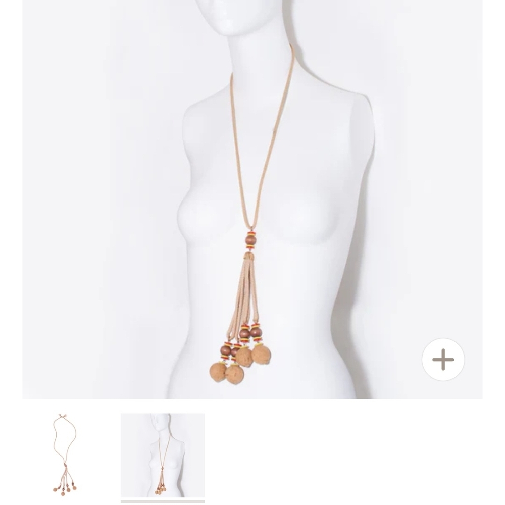 Vintage Tan Beaded Necklace